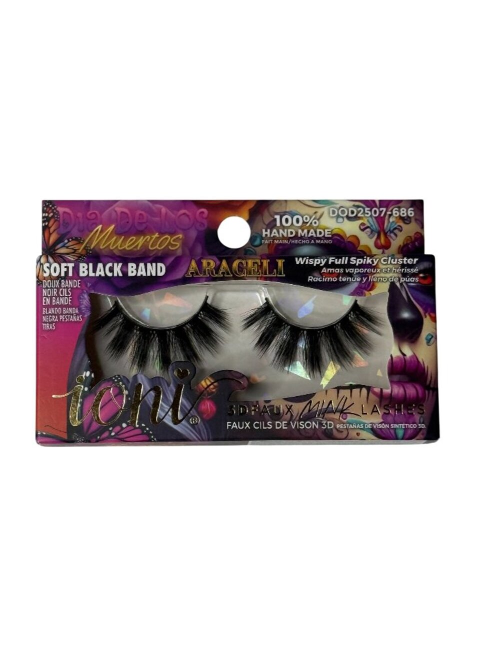 Ioni 3D Faux Mink Lashes Araceli Wispy Spiky Dia De Los Muertos